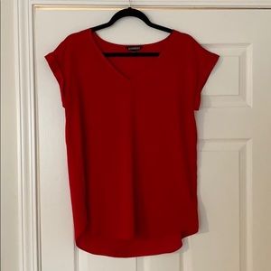 Express Red Silk top